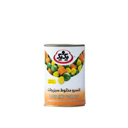 کنسرو مخلوط سبزیجات یک و یک