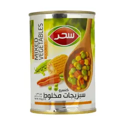 کنسرو مخلوط سبزیجات سحر410گرمی