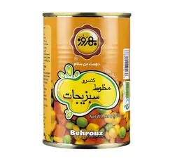 کنسرو مخلوط سبزیجات بهروز 380 گرمی
