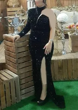 لباس مجلسی ماکسی جدید و ترند مدل لباس مجلسی بلند پولک ۱۴۳۴