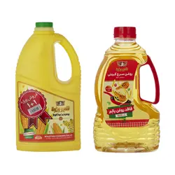روغن سرخ کردنی کنجد شیررضا – 1.8 لیتر به همراه روغن ذرت کانولا شیررضا- 1.8 لیتر