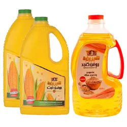 روغن كنجد تصفیه شیررضا – 1.8 لیتر به همراه روغن ذرت مجموعه 3 عددی