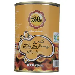 کنسرو مایه ماکارونی و لازانیا با سویا و قارچ بهروز – 415 گرم