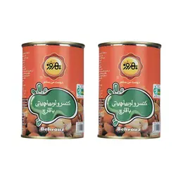 کنسرو لوبیا چیتی با قارچ بهروز – 410 گرم بسته 2 عددی