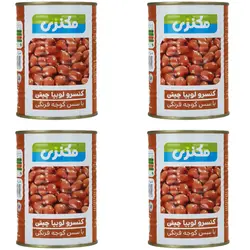 کنسرو لوبیا چیتی در سس گوجه فرنگی مکنزی -380 گرم بسته 4 عددی
