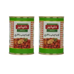 کنسرو لوبیا با قارچ دلپذیر – 420 گرم مجموعه 2 عددی