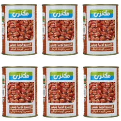 کنسرو لوبیا چیتی با سس گوجه فرنگی مکنزی -380 گرم بسته 6 عددی
