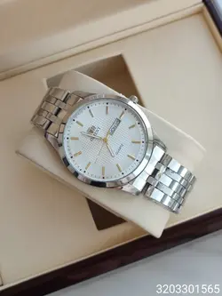 ساعت مردانه مارک orient تقویم دار و روز شمار به همراه قفل ضامن دار کد ۱۹۱۵۲۸۵