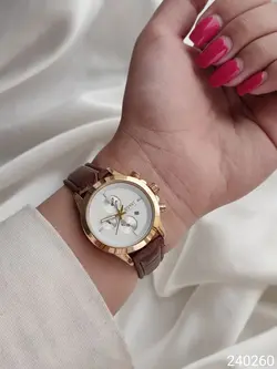 ساعت زنانه بند چرمی SPRIT تقویم دار  در ۲ رنگ قهوه ای و مشکی کد ۱۹۱۵۲۷۲