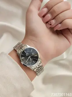 ساعت زنانه اورینت تقویم دار رنگ ثابت نقره ای کیفیت عالی کد ۱۹۱۵۸۵۲
