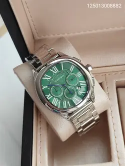 ساعت فلزی مردانه Cartier سه موتوره فعال دوقفله تقویم دار جنس استیل با کیفیت کد 1916076
