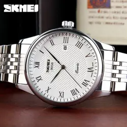 ساعت مردانه اسکیمی کیفیت عالی استیل رنگ ثابت قفل ضامن دار و تقویم کد 1916068