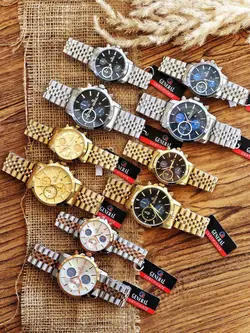 ست ساعت مردانه و زنانه جنرال طرح کرنو موتور ژاپن ضدآب رنگ ثابت قفل کیفیت عالی کد 2115204