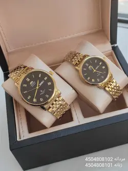 ست ساعت فلزی اورینت هک مارک روی قفل جنس استیل باکیفیت رنگ ثابت کد 2115227