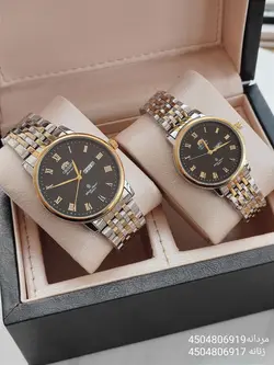 ست ساعت فلزی اورینت هک مارک روی قفل جنس استیل باکیفیت رنگ ثابت کد 2115227