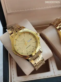 ست ساعت فلزی مردانه و زنانه سیکو هک مارک روی قفل جنس استیل با کیفیت رنگ ثابت تقویم دار کد 2115222
