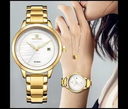 ساعت زنانه Naviforce اصل موتور ژاپن ضدآب قفل ضامن دار و دارای تقویم کد 1916898
