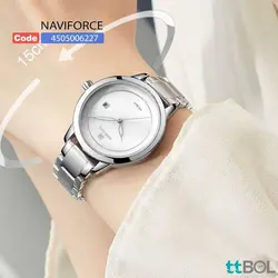 ساعت زنانه Naviforce اصل موتور ژاپن ضدآب قفل ضامن دار و دارای تقویم کد 1916900