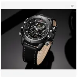 ساعت مردانه naviforce موتور ژاپن جنس بند چرم دو زمانه ضدآب چراغ دار و دارای تقویم کد 1917032