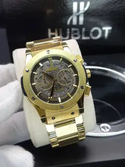 ساعت مردانه هابلوت سه موتوره فعال ساخت ژاپن بند استیل با کیفیت ضد آب  کد 1917226