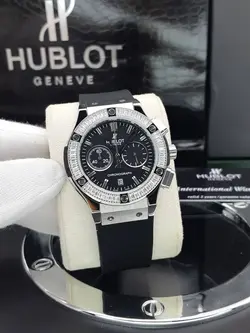 ساعت زنانه هابلوت سه موتور فعال دور نگین موتور ژاپن رند رابر کیفیت عالی رنگ ثابت در رنگ بندی متنوع کد 1917305