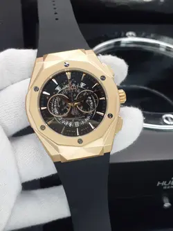 ساعت مردانه هابلوت مدل هشت ضلعی سه موتوره فعال ساخت ژاپن بند استیل با کیفیت ضد آب کد 1917240