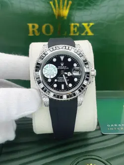 ساعت مردانه رولکس مدل دیت جاست موتور اتومات ساخت ژاپن جنس شیشه کریستال ضد خش بدنه استیل ضد زنگ و ضد حساسیت کد 1917618