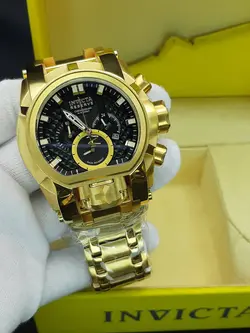 ساعت اینویکتا طرح زئوس سه موتوره فعال کیفیت موتور عالی کوارتز جنس استیل ضدزنگ و ضد حساسیت شیشه سافیر ضدخش و ضدآب کد 1917814