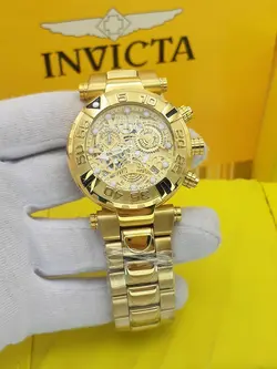 ساعت مردانه اینویکتا سوباکو سه موتوره فعال کیفیت عالی کوارتز جنس استیل ضدزنگ و ضدحساسیت و شیشه ضدخش و ضدآب کد  1917788