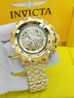 ساعت مردانه اینویکتا هیبریدی سه موتوره فعال جنس استیل ضدزنگ و ضدحساسیت شیشه ضدخش موتور کوارتز ژاپن ضد آب کد  1917756