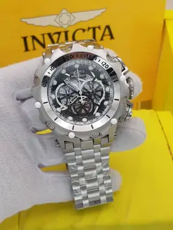 ساعت مردانه اینویکتا هیبریدی سه موتوره فعال جنس استیل ضدزنگ و ضدحساسیت شیشه ضدخش موتور کوارتز ژاپن ضد آب کد 1917753