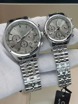 ست ساعت زنانه و مردانه سیتیزن سه موتوره فعال موتور ژاپن کیفیت عالی جنس استیل رنگ ثابت کد 2115448