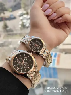 ست ساعت مردانه و زنانه والار تقویم دار قفل ضامن دار کیفیت عالی کد 2115570
