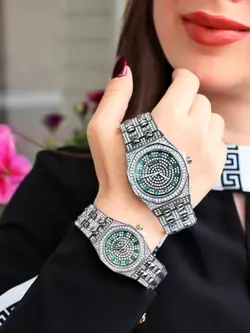 ست ساعت مردانه و زنانه والار فول نگین رنگ ثابت تقویم دار کیفیت عالی کد 2115577