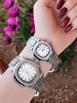 ست ساعت مردانه و زنانه والار طرح پاتک فیلیپ تقویم دار رنگ ثابت کیفیت عالی کد 2115597