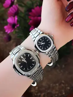ست ساعت مردانه و زنانه والار طرح پاتک فیلیپ تقویم دار رنگ ثابت کیفیت عالی کد 2115593