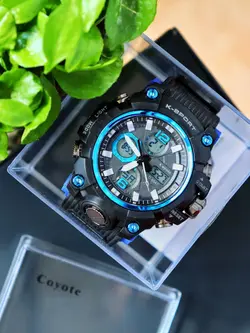 ساعت مردانه کویوته COYOTE ضدآب موتور ژاپن آلارم و چراغ دار عقربه ای دو زمانه کرنومتر دار کیفیت عالی کد 1918502