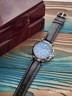 ساعت مردانه چرمی Gc موتور ژاپن تقویم دار رنگ ثابت کیفیت عالی دارای رنگ بندی کد 1918624