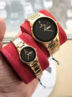 ست ساعت مردانه و زنانه مارک mema کیفیت عالی 2 تقویم رنگ ثابت کد 2115605