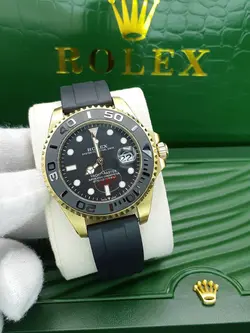 ساعت مردانه رولکس یاخ مستر (موتور باطری) کیفیت عالی موتور ژاپن بند رابر جنس شیشه کریستال ضد خش کد 1918979