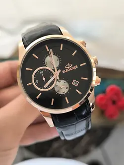 ساعت مردانه چرمی کرنوگراف الگانس سه موتوره فعال تقویم دار رنگ ثابت قفل کلیپسی دارای رنگ بندی کیفیت عالی کد 1919618
