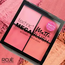 پلت رژگونه تکنیک Technic مدل Mega MatteTechnic Matte finish Mega Blush