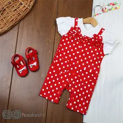 رامپر دخترانه طرح توپ توپی - وبسایت رزالند | فروشگاه تخصصی پوشاک نوزادی و بچگانه