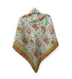 روسری نخی قواره کوچک مزرعه کدو تنبل