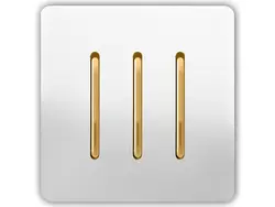 کلید و پریز کریستال سفید طلایی آسیا الکتریک