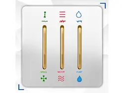 کلید و پریز کریستال سفید طلایی آسیا الکتریک