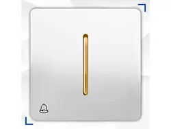 کلید و پریز کریستال سفید طلایی آسیا الکتریک