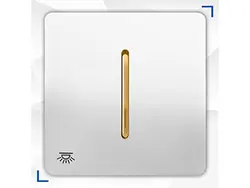 کلید و پریز کریستال سفید طلایی آسیا الکتریک