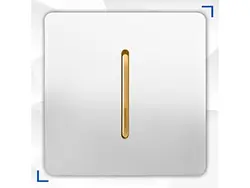 کلید و پریز کریستال سفید طلایی آسیا الکتریک