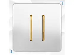 کلید و پریز کریستال سفید طلایی آسیا الکتریک